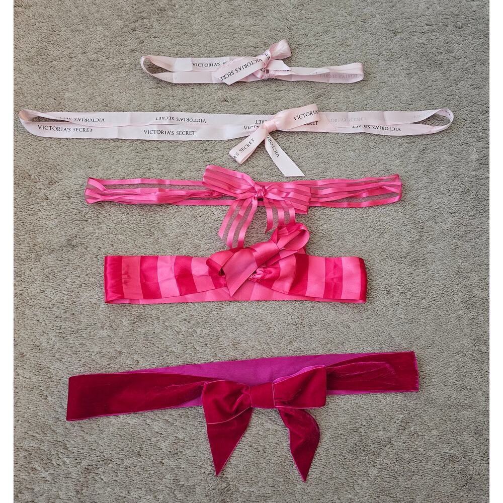 VICTORIA'S SECRET BOW WRAPPING BAND RIBBON GIFT DECOR LOT LOGO Party RARE WRAP